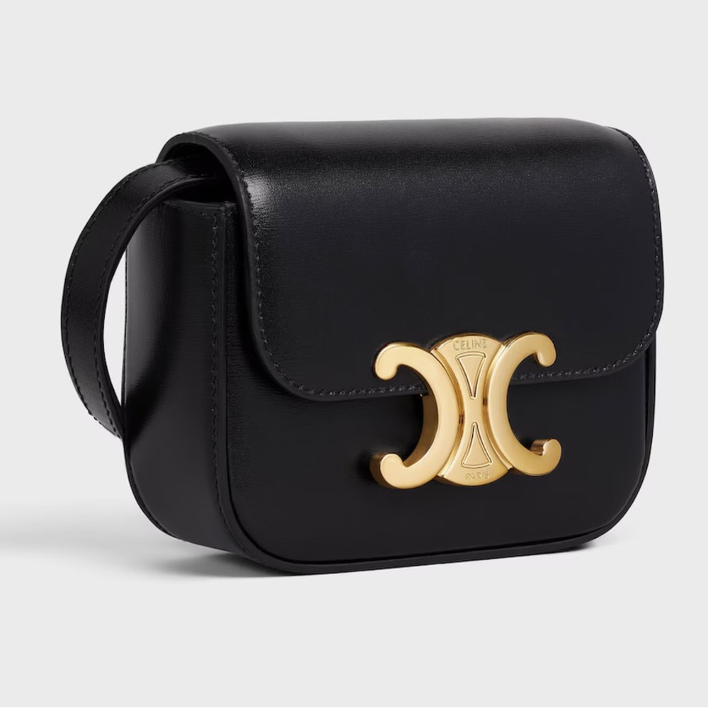 NEW!  Celine Black Claude Mini Bag with Gold Logo- Never been used! - Picture 2 of 11